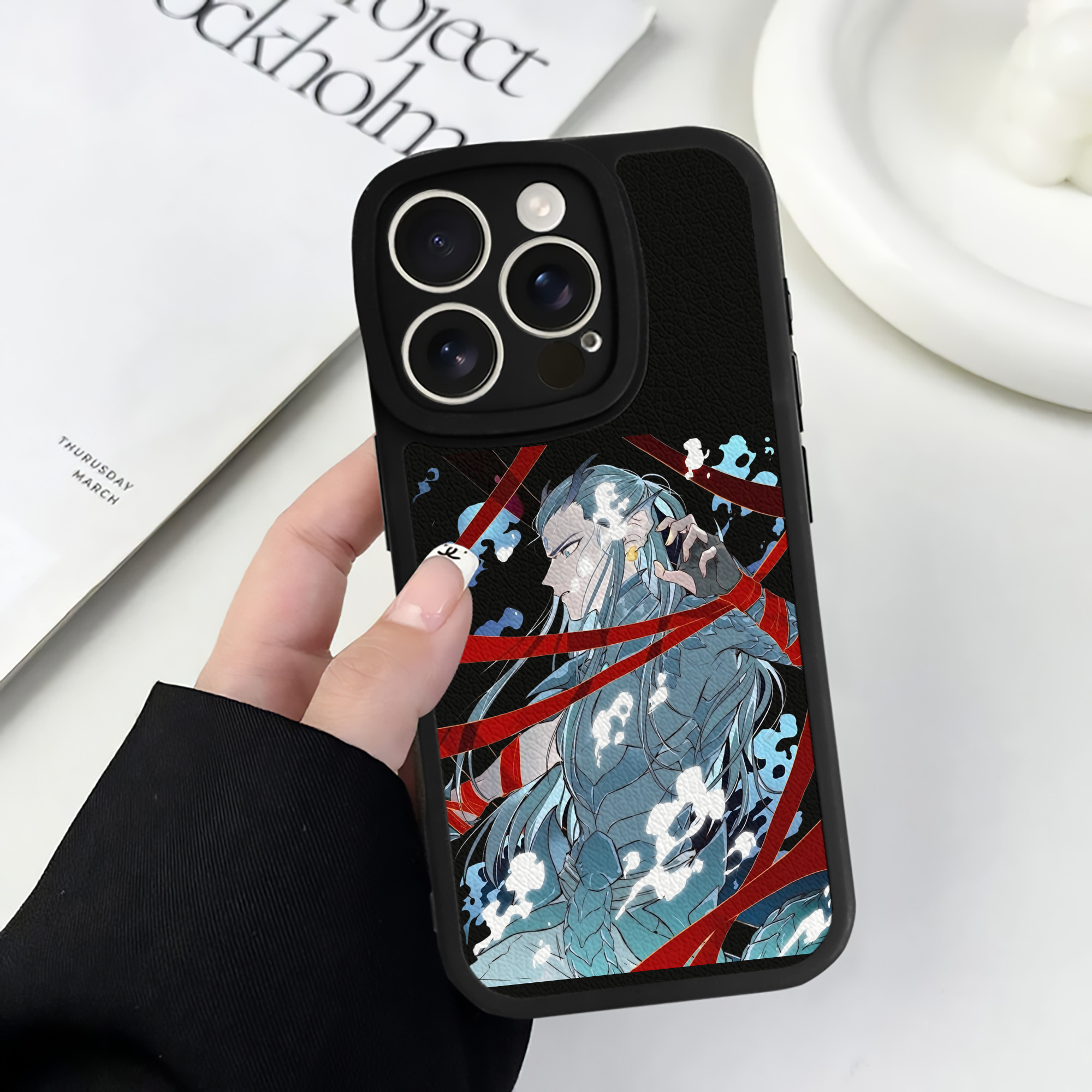 （画像用） Ne Zha 2 ナタ 魔童の大暴れ 【iPhone 16シリーズ対応】シリコンスマホケース（レザー調） 材質：シリコン